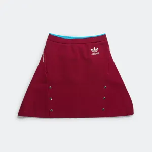 Adidas Damenbekleidung Strickrock x Wales Bonner - Kernburgunder