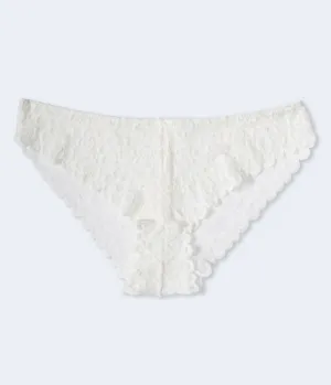 Aeropostale Damen Spitzen-Blumenmuster Cheeky - - Größe XL - Nylon - Teen Mode & Bekleidung Creme Aeropostale