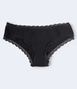 Aeropostale Damen Spitzenbesetzte Cheeky - Größe M - Baumwolle - Teen Mode & Bekleidung Schwarz Aeropostale