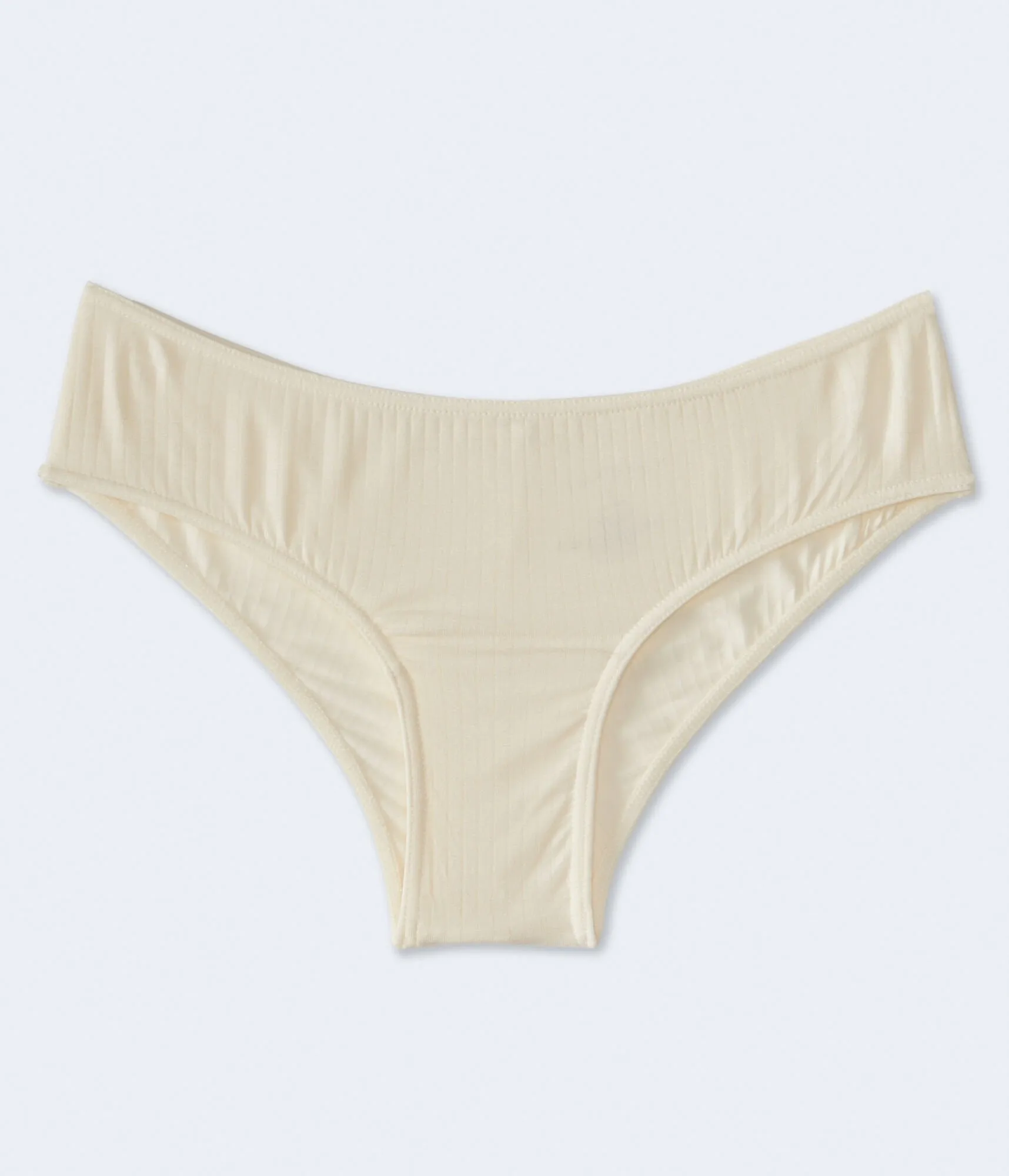 Aeropostale Damen Rippen Cheeky - Weiß - Größe XS - Modal/Spandex - Teen Mode & Bekleidung Silberweiß Aeropostale