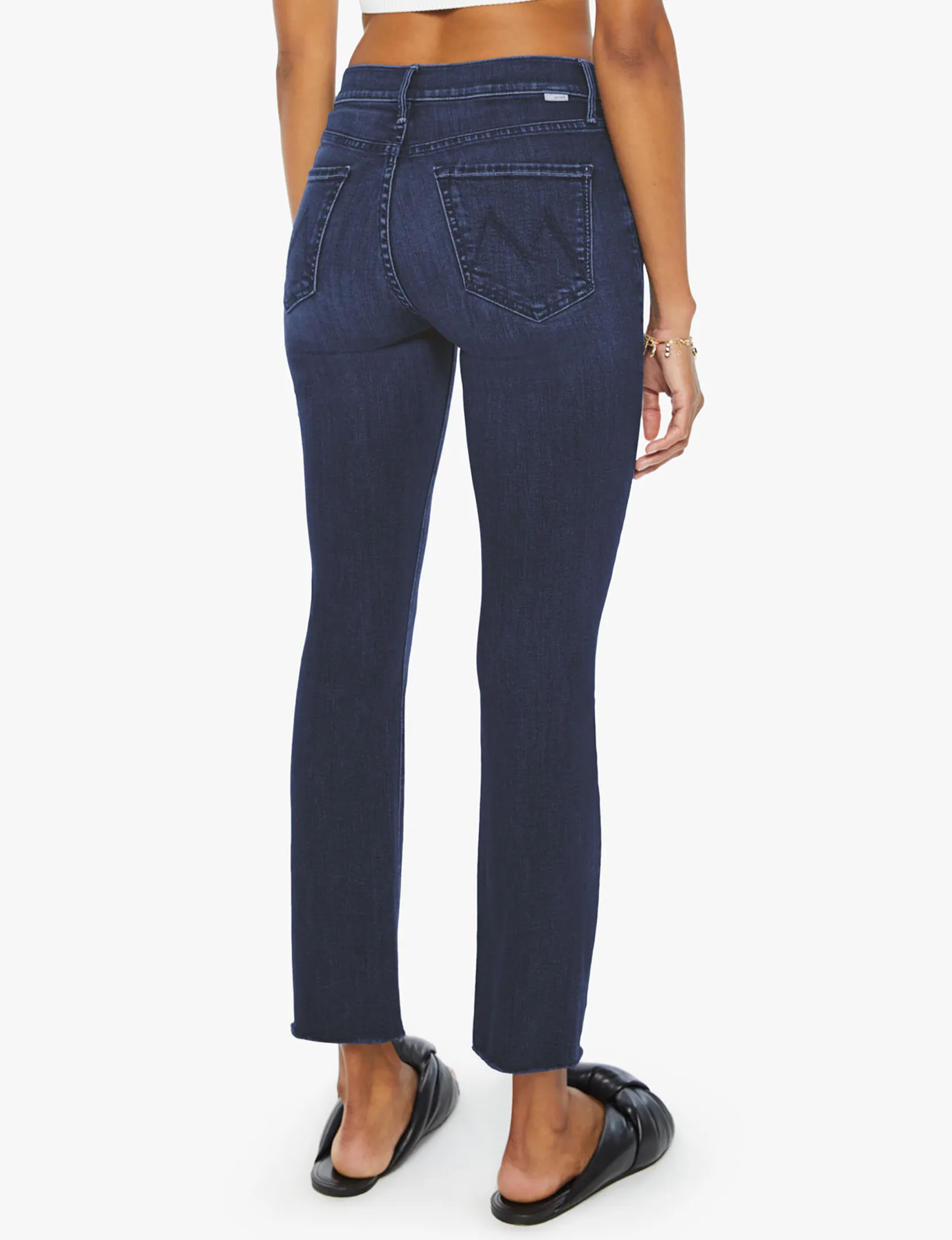 Knöchelhoher Mid-Rise Dazzler, Chip On My Shoulder Kleidung_mother-denim