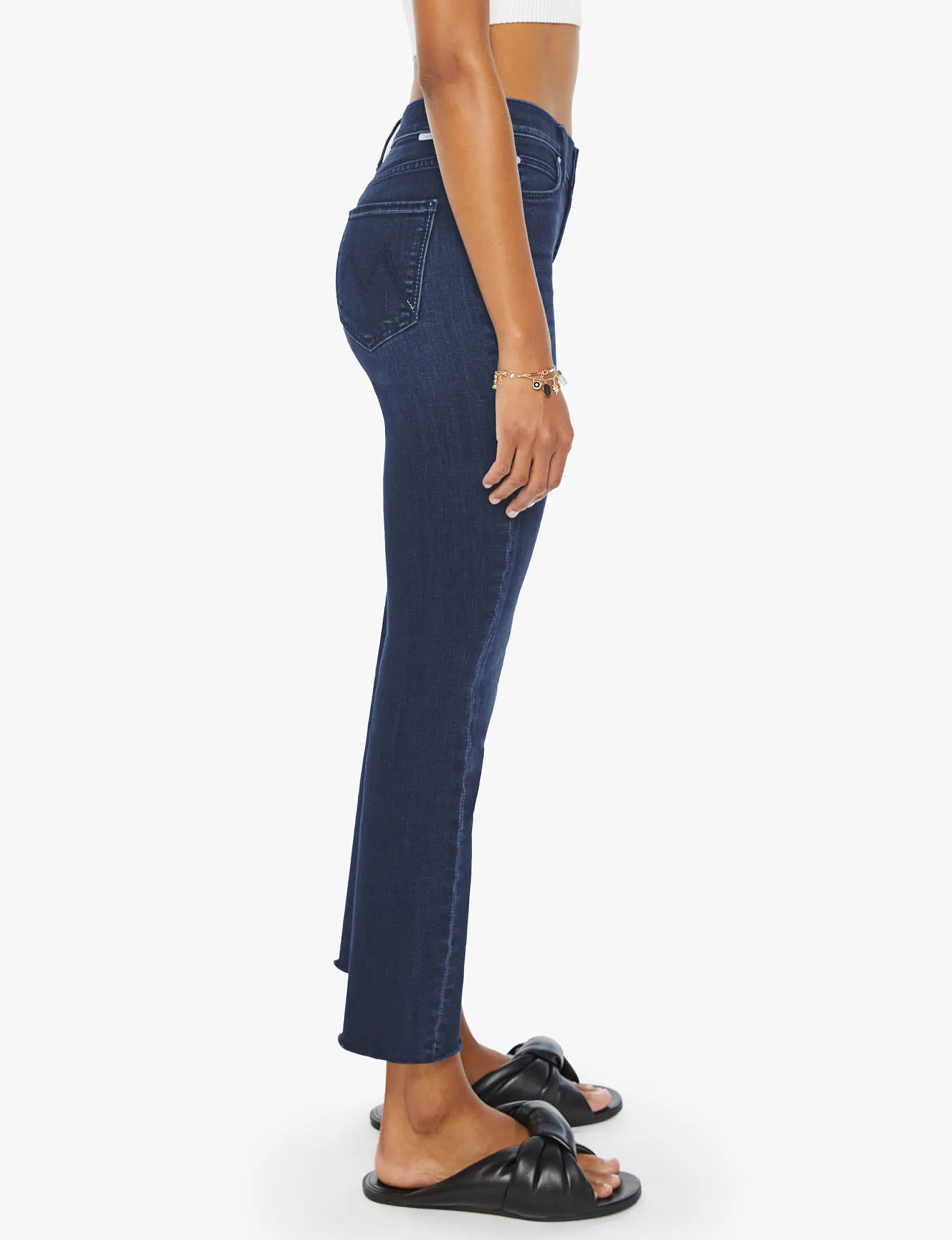 Knöchelhoher Mid-Rise Dazzler, Chip On My Shoulder Kleidung_mother-denim