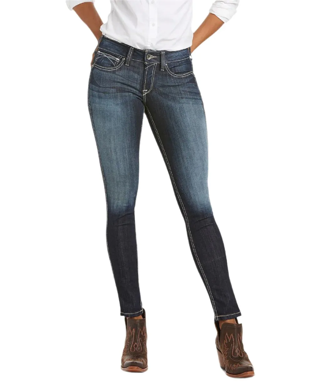 Ariat Damen Real Mid Rise Outseam Ella Skinny Jeans Ariat Kleidung