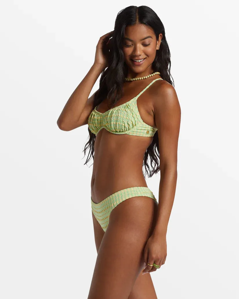 BILLABONG Wave Check Cocoa Bikiniunterteil mit niedriger Taille