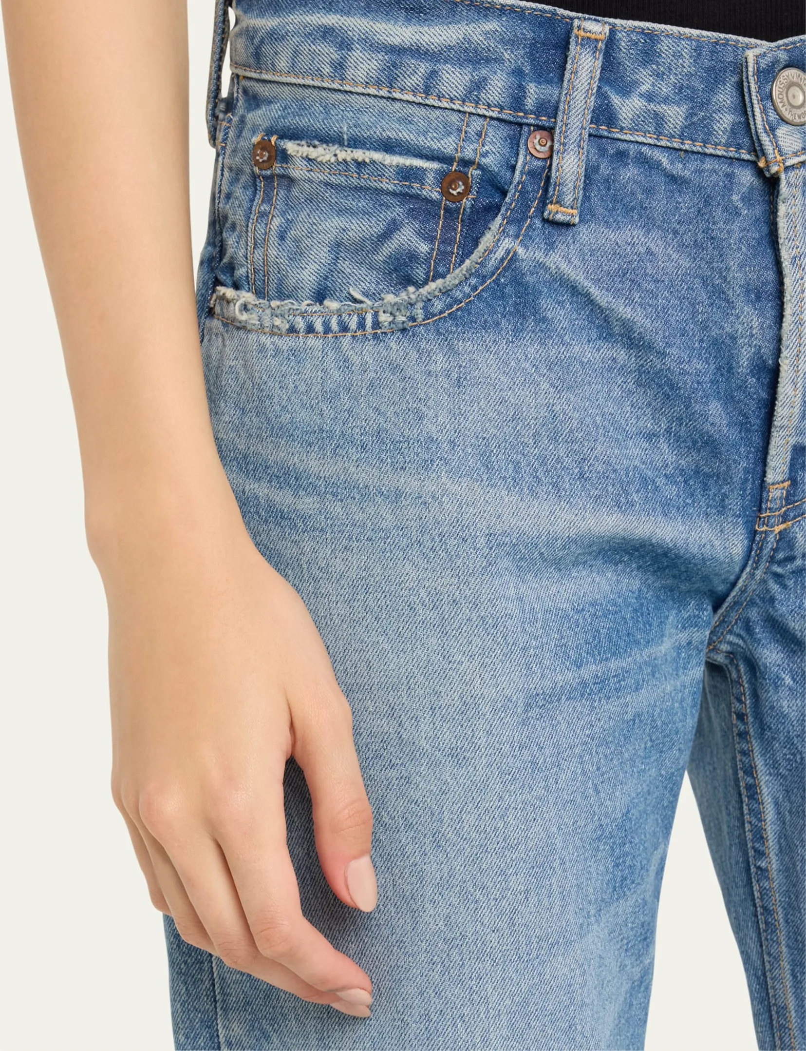 Cheval Low Rise Straight, Hellblaue Kleidung_moussy