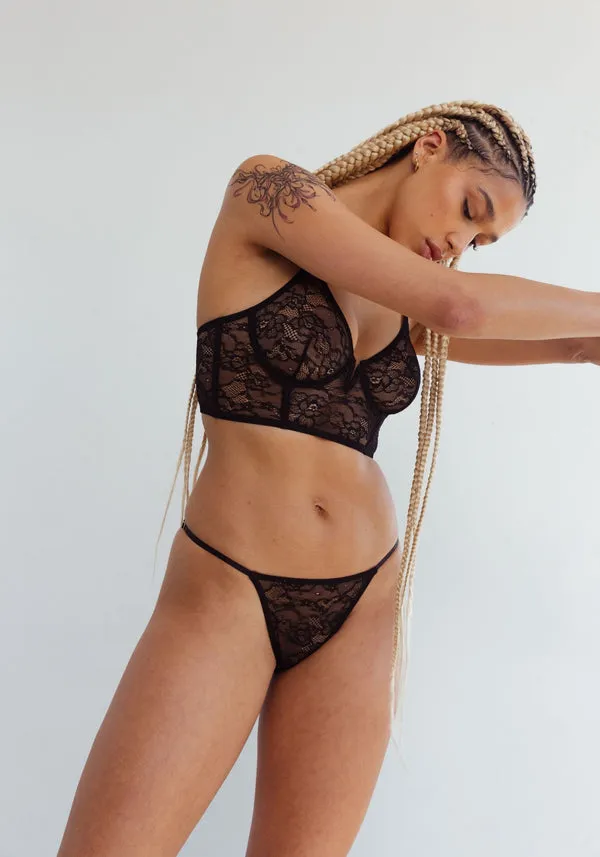 Kleidung Blush Dessous Woman Muse High Leg Bikini - Schwarz