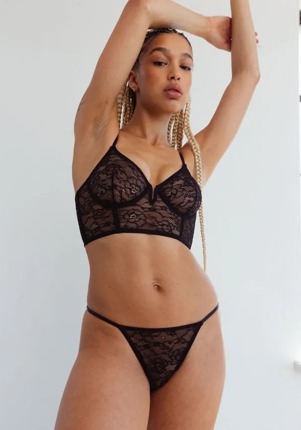 Kleidung Blush Dessous Woman Muse High Leg Bikini - Schwarz