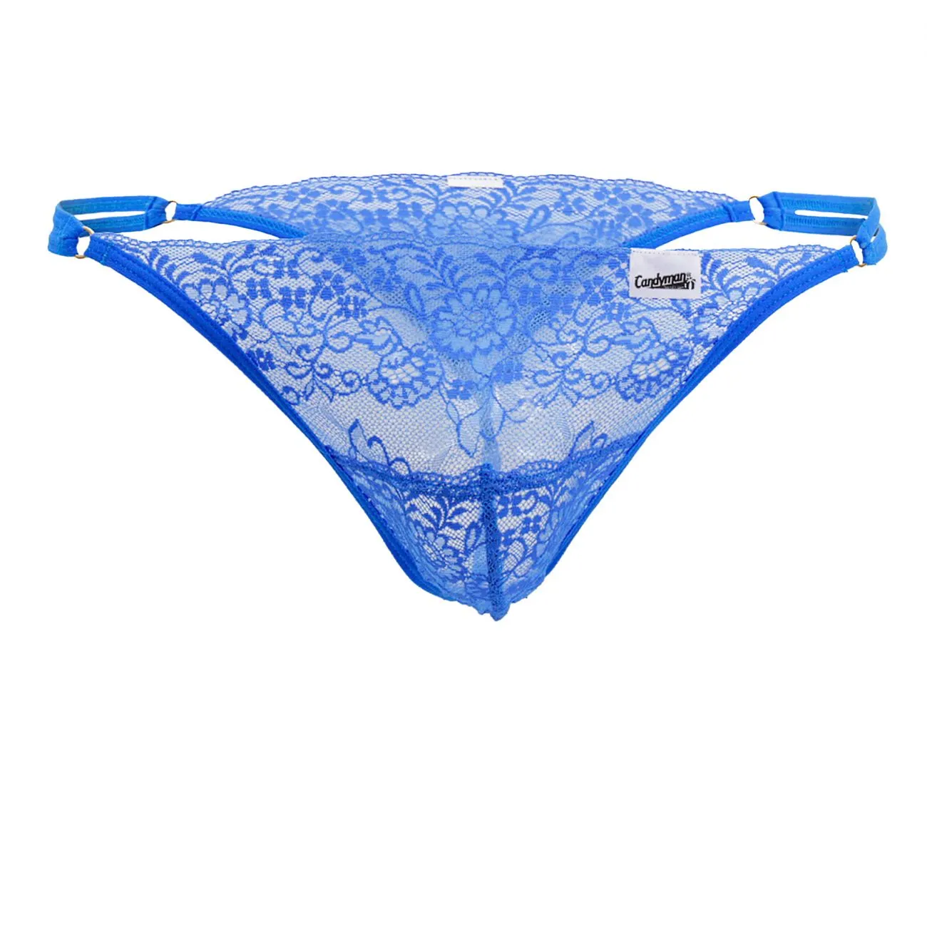 Bekleidung_Candyman_Herrenunterwäsche CandyMan 99421 Spitzen-G-String Tangas Farbe Blau