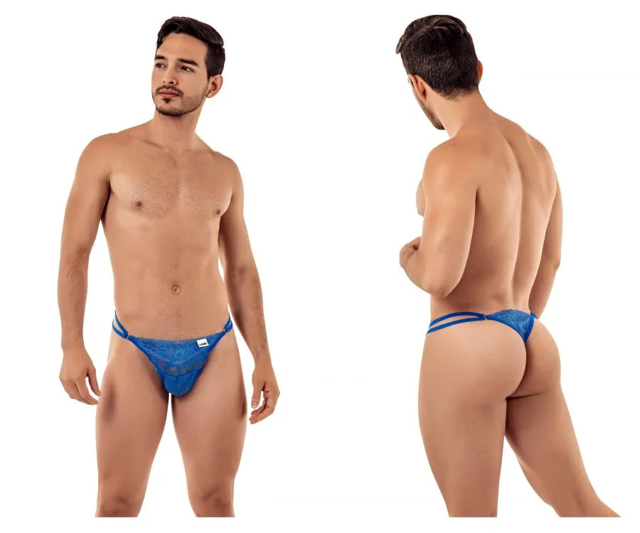Bekleidung_Candyman_Herrenunterwäsche CandyMan 99421 Spitzen-G-String Tangas Farbe Blau