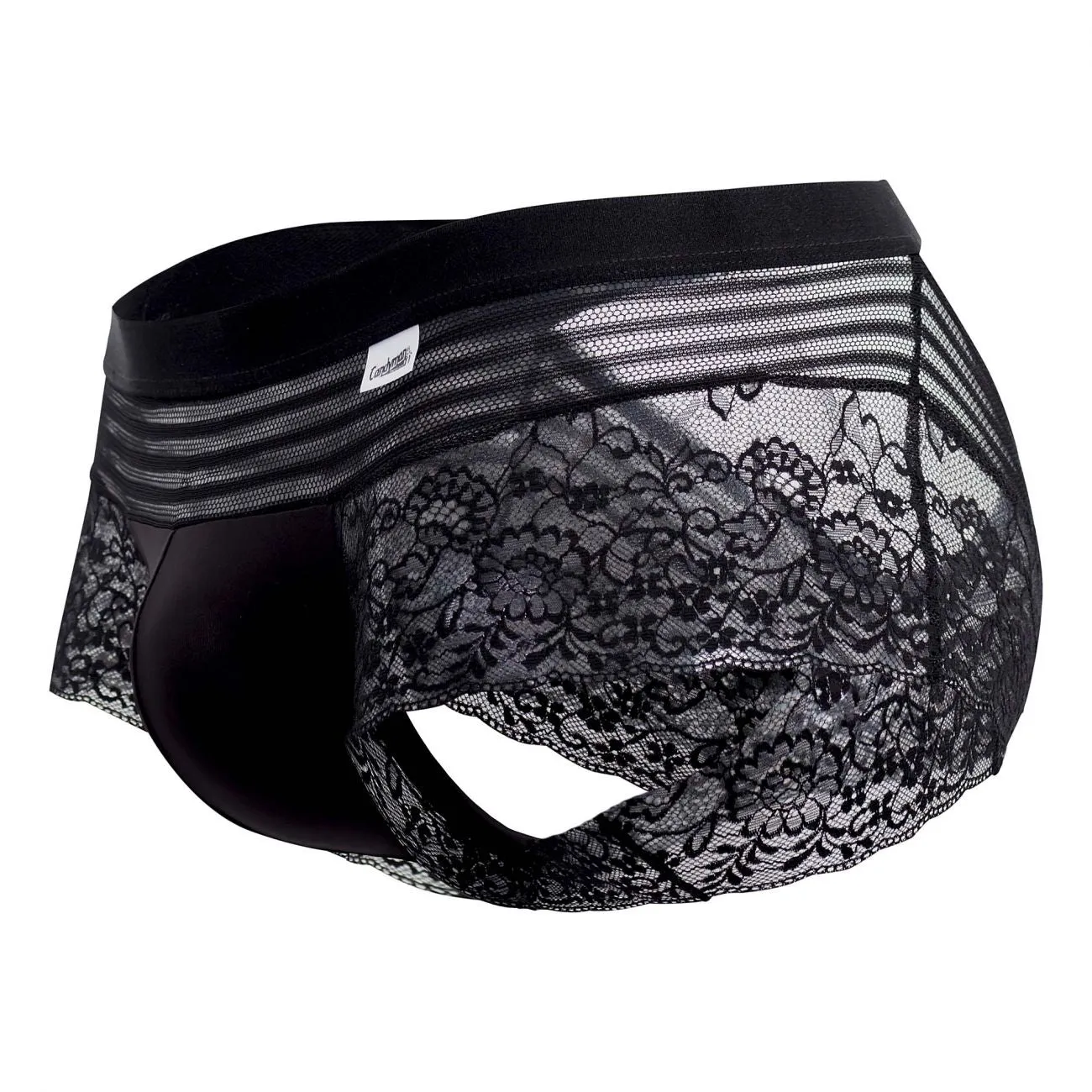 Bekleidung_Candyman_Herrenunterwäsche CandyMan 99466X Spitzen-Slip Farbe Schwarz