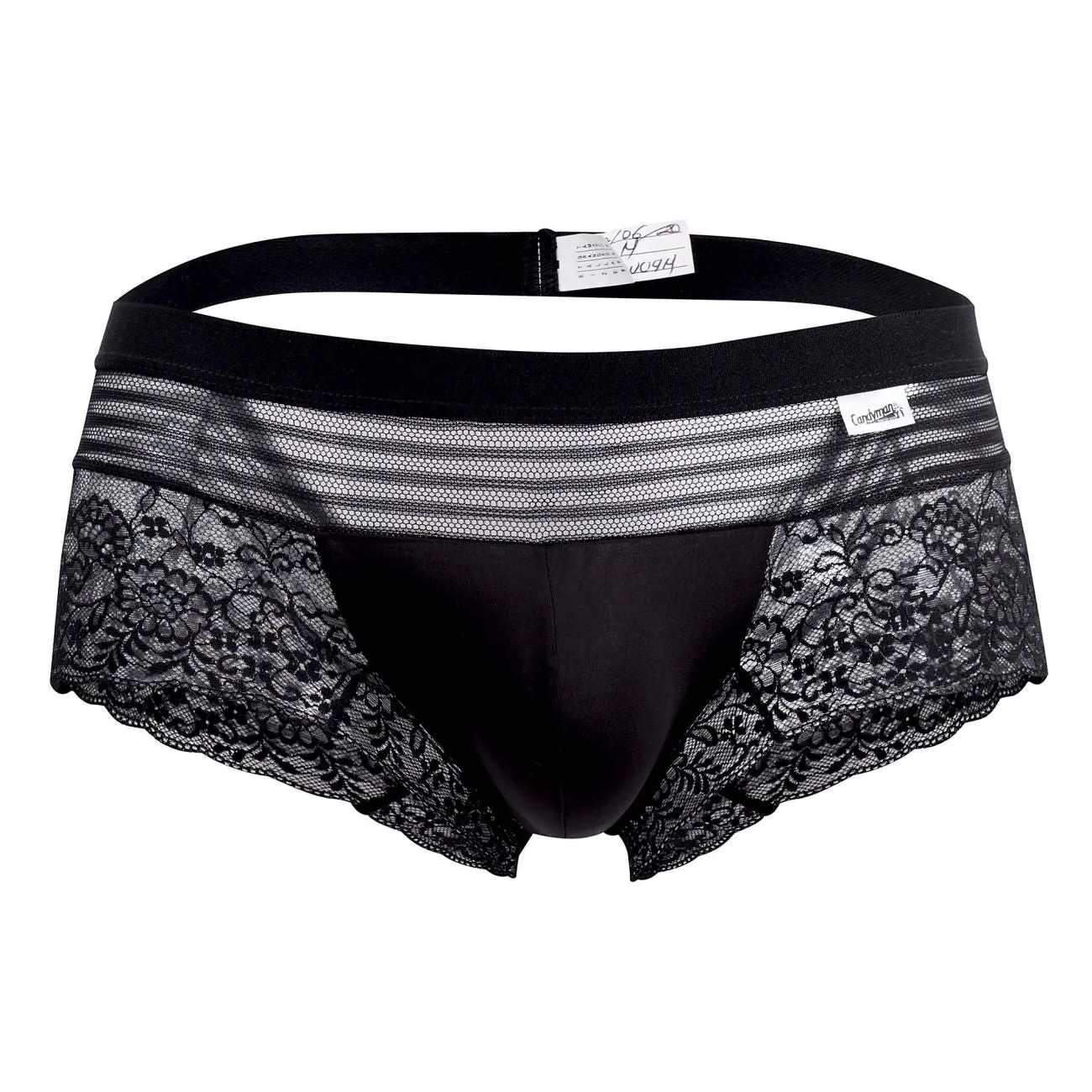 Bekleidung_Candyman_Herrenunterwäsche CandyMan 99466X Spitzen-Slip Farbe Schwarz