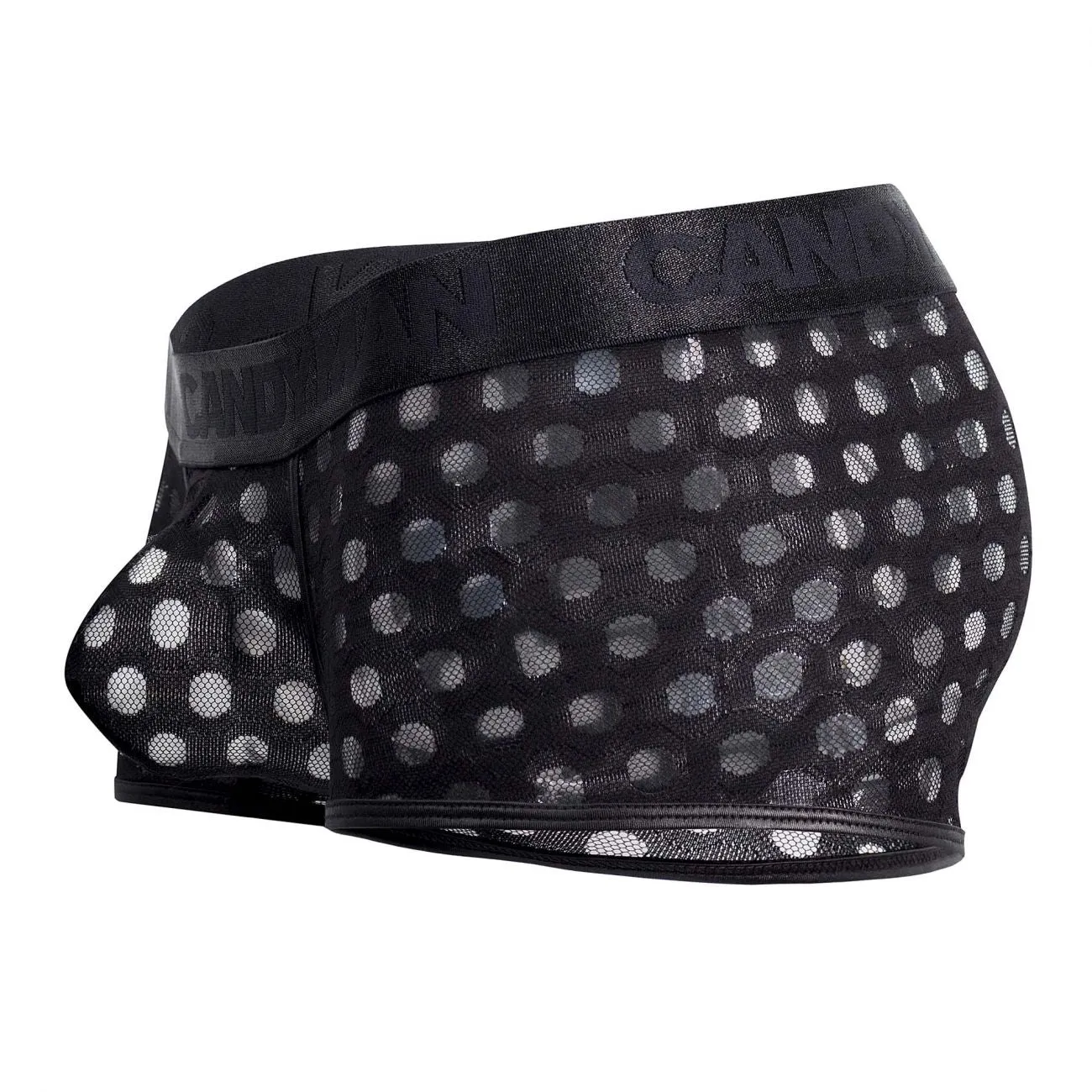 Bekleidung_Candyman_Herrenunterwäsche CandyMan 99511X Pünktchen-Mesh-Slip Farbe Schwarz