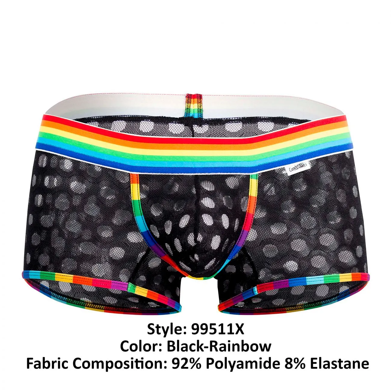 Bekleidung_Candyman_Herrenunterwäsche CandyMan 99511X Pünktchen-Mesh-Slip Farbe Schwarz