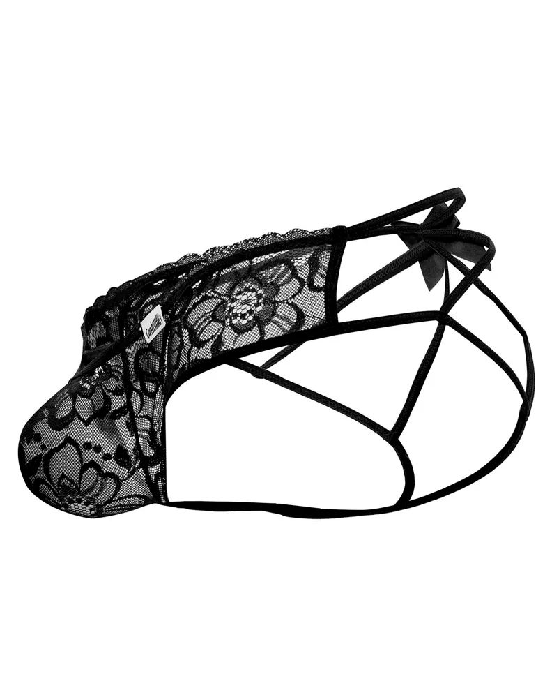 Bekleidung_Candyman_Herrenunterwäsche Candyman 99535 Bogen-Jockstrap Schwarz