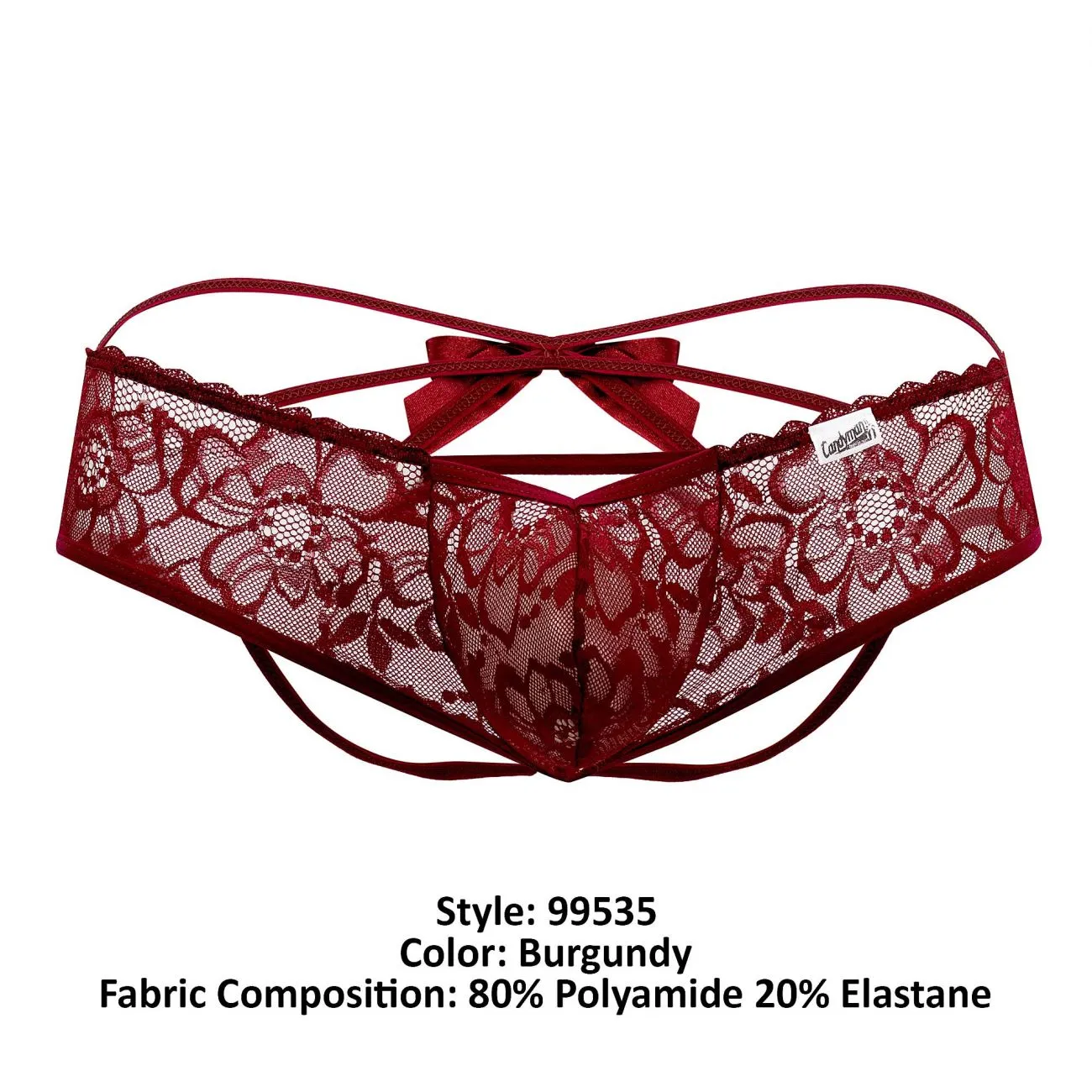 Bekleidung_Candyman_Herrenunterwäsche CandyMan 99535 Bogen-Jockstrap Farbe Burgunder