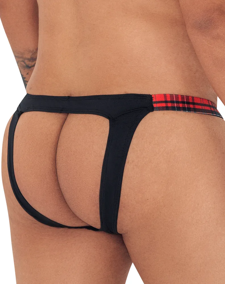 Bekleidung_Candyman_Herrenunterwäsche Candyman 99536x Bikini-Jockstrap Schwarz Druck