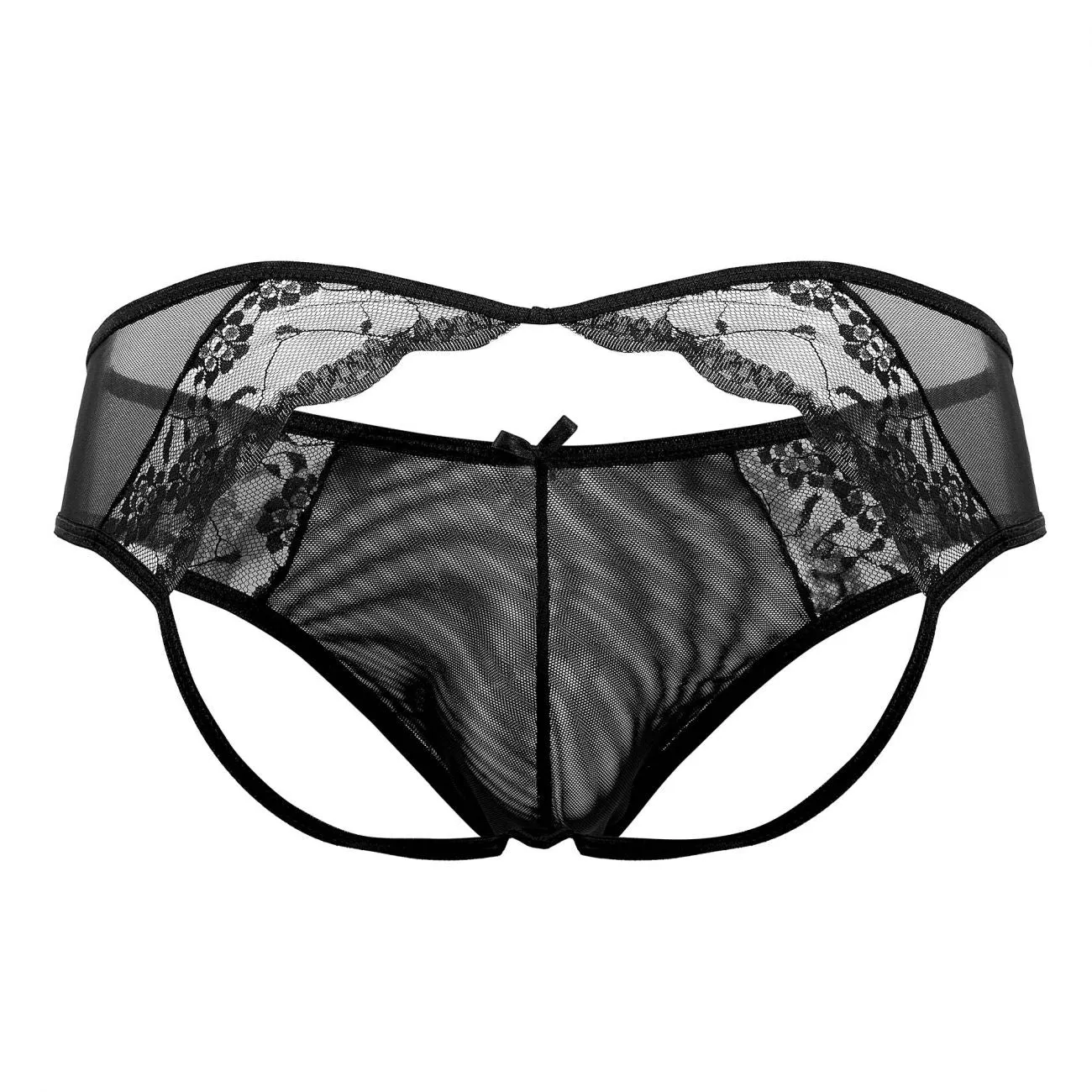 Bekleidung_Candyman_Herrenunterwäsche CandyMan 99538 Spitzen-Jockstrap Farbe Schwarz