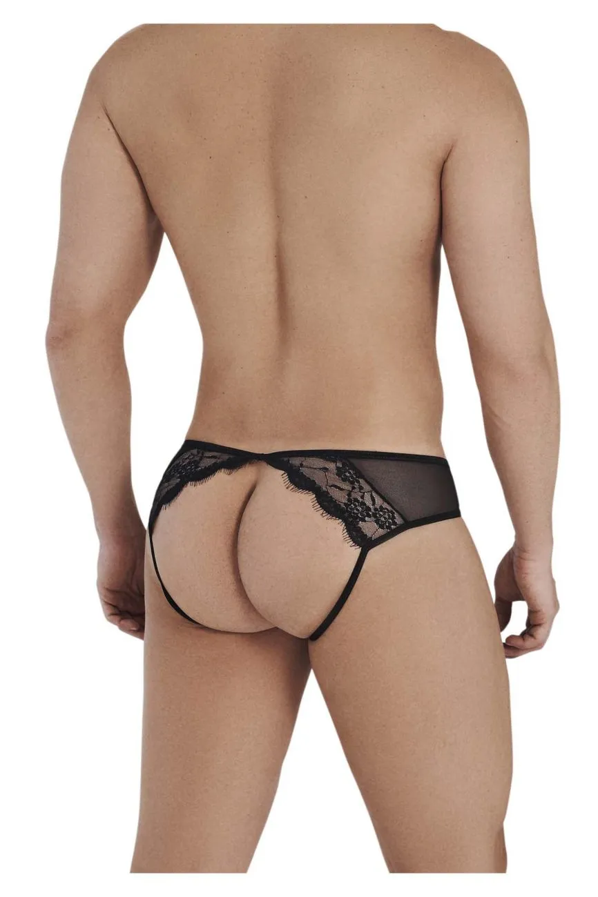 Bekleidung_Candyman_Herrenunterwäsche CandyMan 99538 Spitzen-Jockstrap Farbe Schwarz