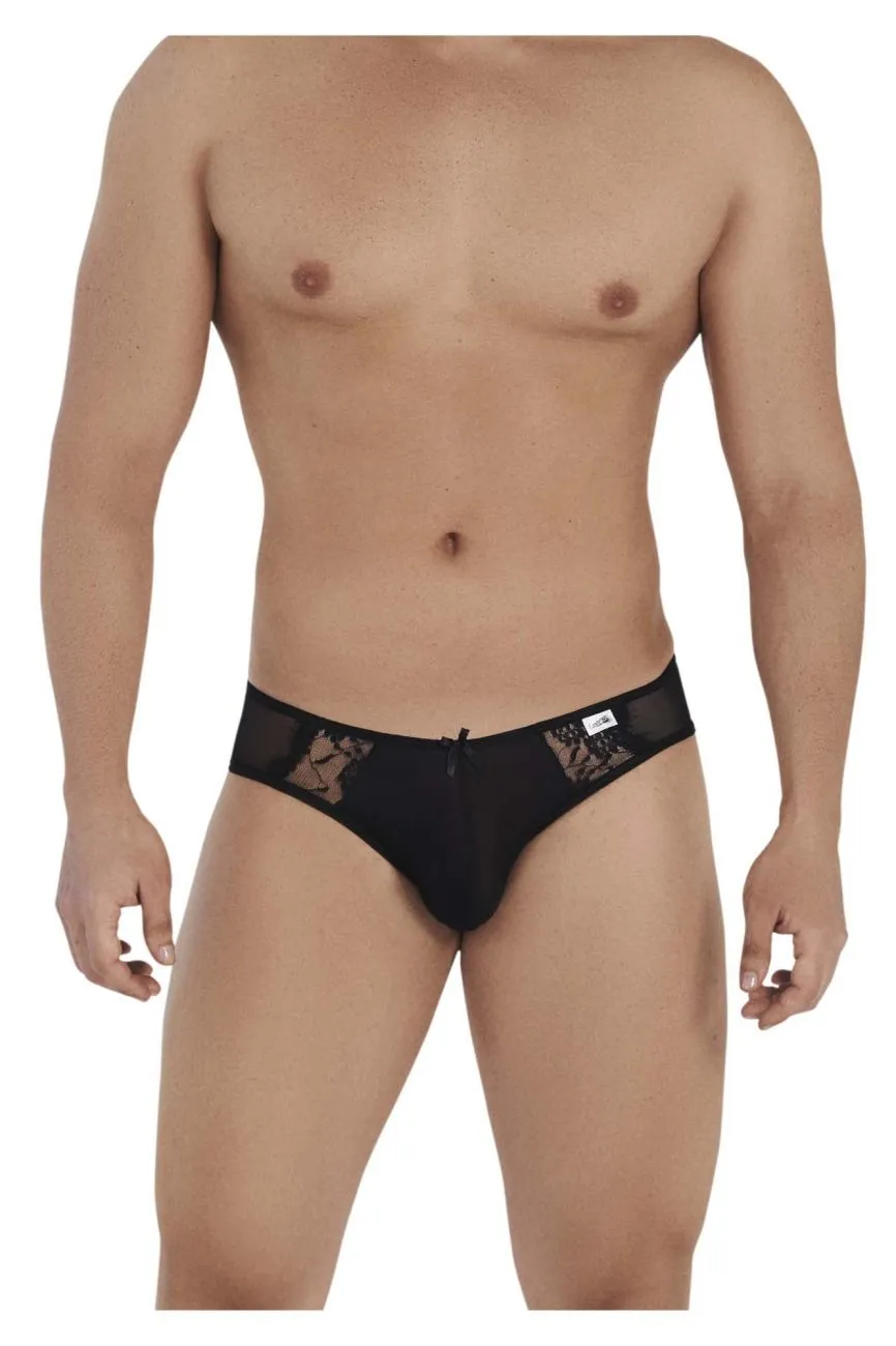 Bekleidung_Candyman_Herrenunterwäsche CandyMan 99538 Spitzen-Jockstrap Farbe Schwarz