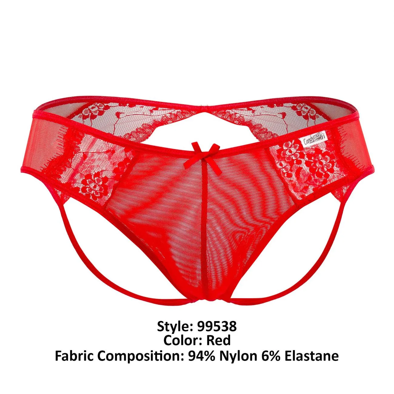 Bekleidung_Candyman_Herrenunterwäsche CandyMan 99538 Spitzen-Jockstrap Farbe Rot