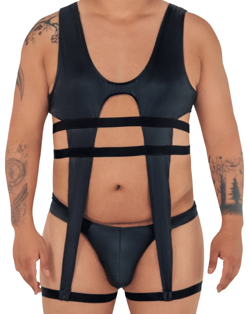 Bekleidung_Candyman_Herrenunterwäsche Candyman 99541x Gladiatoren-Bodysuit Schwarz