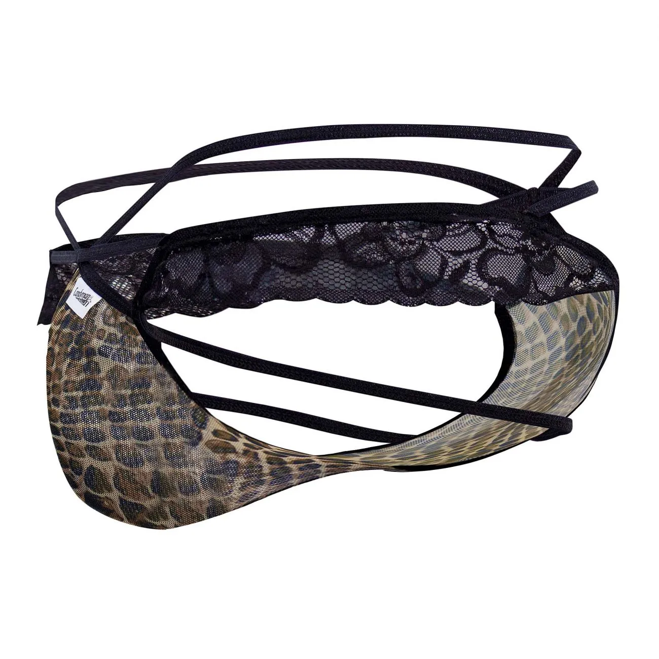 Bekleidung_Candyman_Herrenunterwäsche CandyMan 99578 Mesh-Spitzen-Bikini Farbe Schlangenmuster