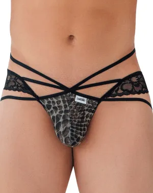 Bekleidung_Candyman_Herrenunterwäsche Candyman 99578 Mesh-Spitzen-Bikini Schlangenmuster