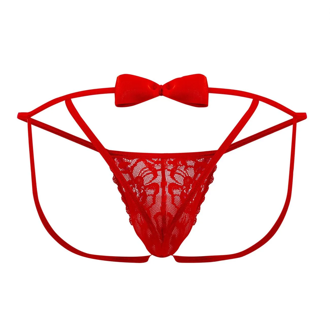 Bekleidung_Candyman_Herrenunterwäsche CandyMan 99606 Jockstrap mit Schleife Farbe Rot