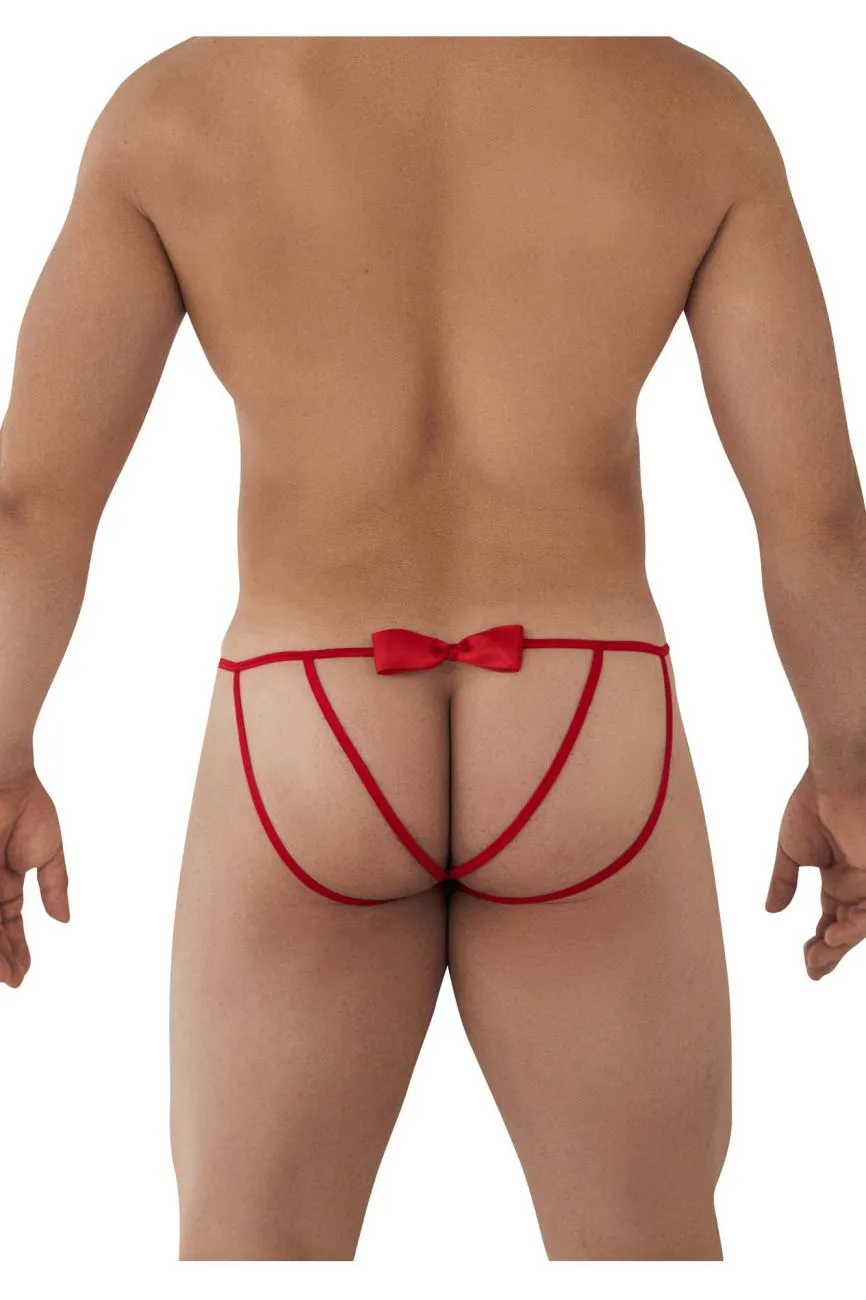 Bekleidung_Candyman_Herrenunterwäsche CandyMan 99606 Jockstrap mit Schleife Farbe Rot