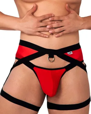 Bekleidung_Candyman_Herrenunterwäsche Candyman 99623 Sexy Strumpfhalter-Jockstrap