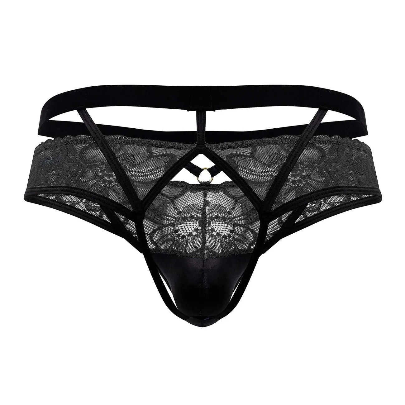 Bekleidung_Candyman_Herrenunterwäsche CandyMan 99627 Spitzen-Jockstrap Farbe Schwarz