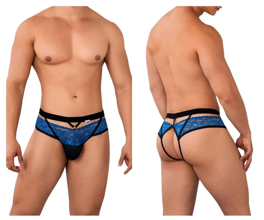 Bekleidung_Candyman_Herrenunterwäsche CandyMan 99627 Spitzen-Jockstrap Farbe Blau