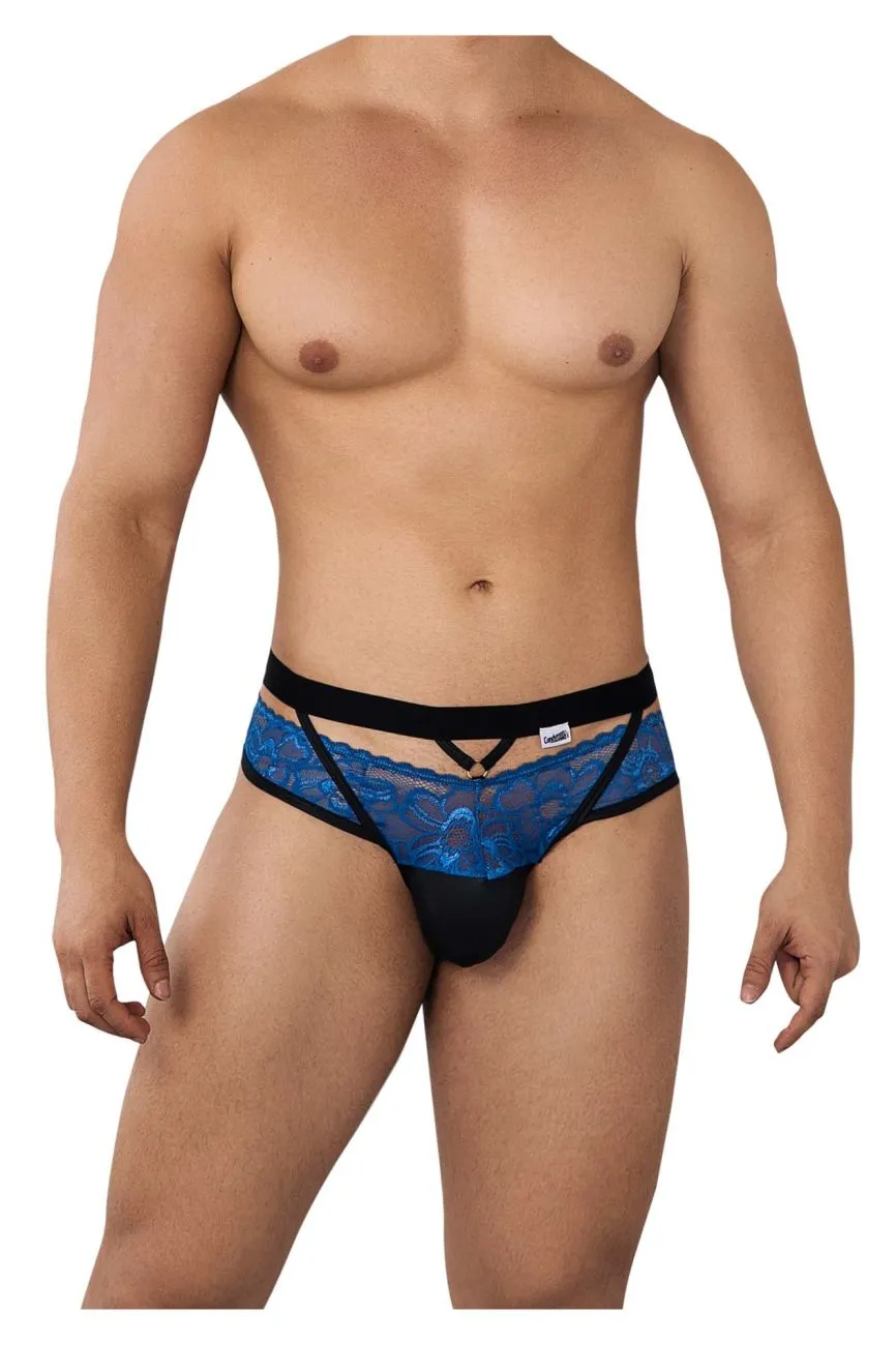 Bekleidung_Candyman_Herrenunterwäsche CandyMan 99627 Spitzen-Jockstrap Farbe Blau