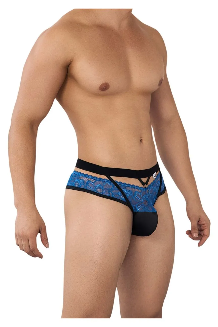 Bekleidung_Candyman_Herrenunterwäsche CandyMan 99627 Spitzen-Jockstrap Farbe Blau