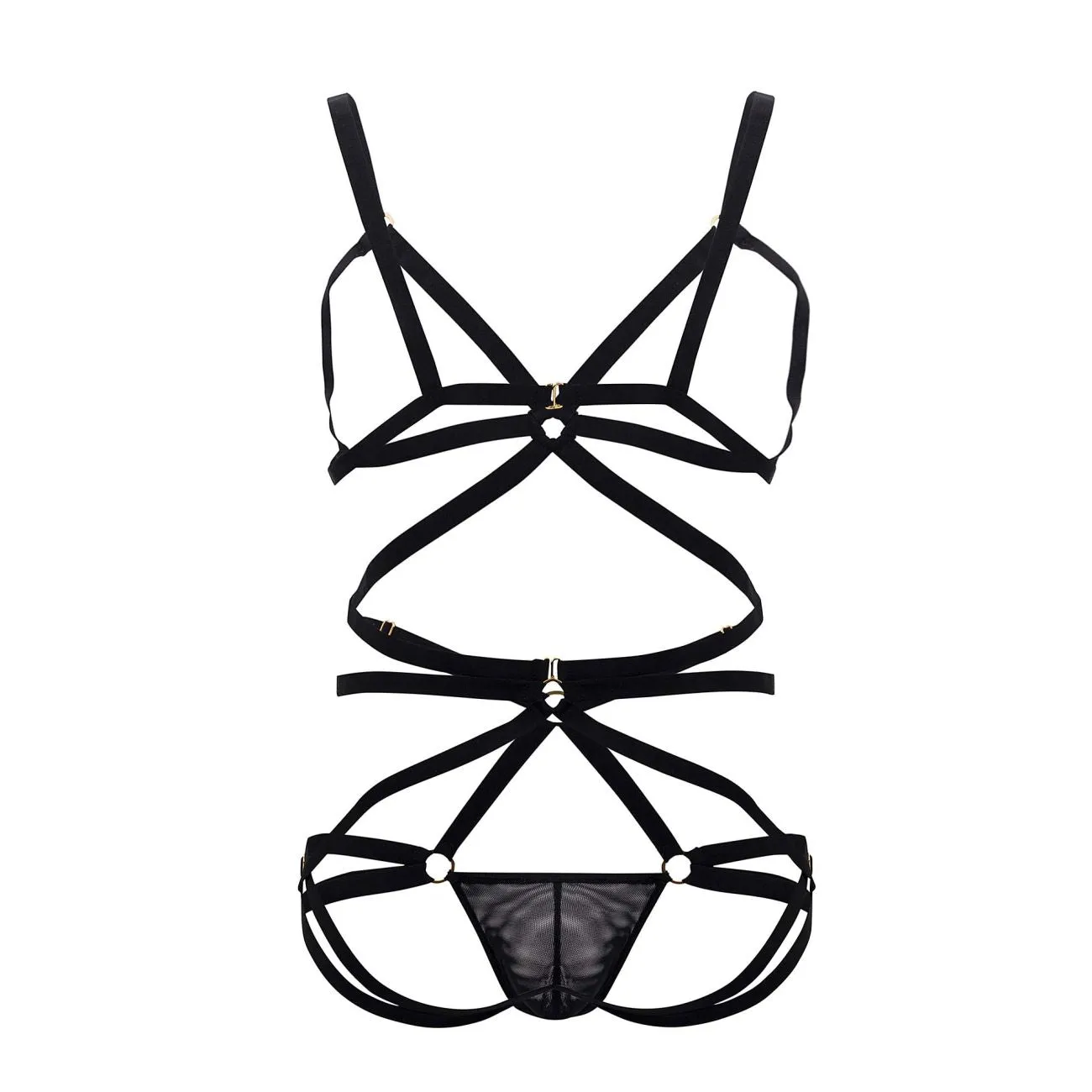 Bekleidung_Candyman_Herrenunterwäsche CandyMan 99635 Gurt-Zweiteiler Farbe Schwarz