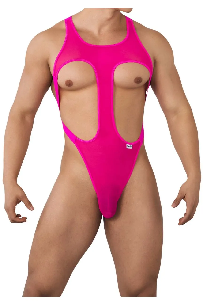 Bekleidung_Candyman_Herrenunterwäsche CandyMan 99643X Mesh-Body Farbe Knallrosa