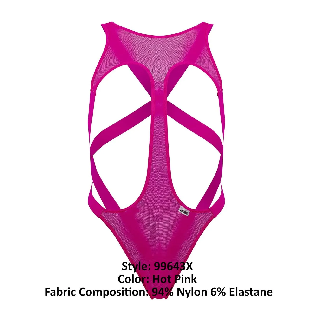 Bekleidung_Candyman_Herrenunterwäsche CandyMan 99643X Mesh-Body Farbe Knallrosa