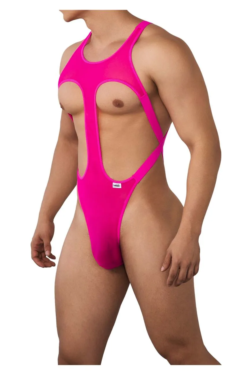 Bekleidung_Candyman_Herrenunterwäsche CandyMan 99643X Mesh-Body Farbe Knallrosa