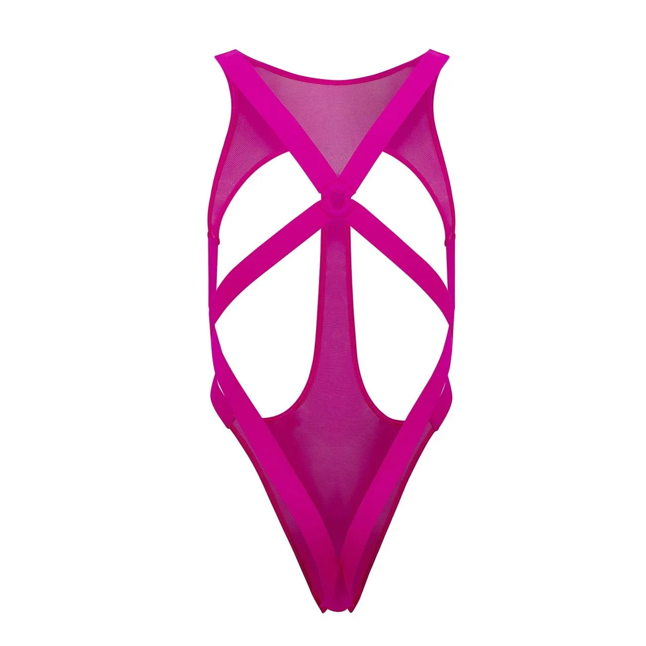 Bekleidung_Candyman_Herrenunterwäsche CandyMan 99643X Mesh-Body Farbe Knallrosa