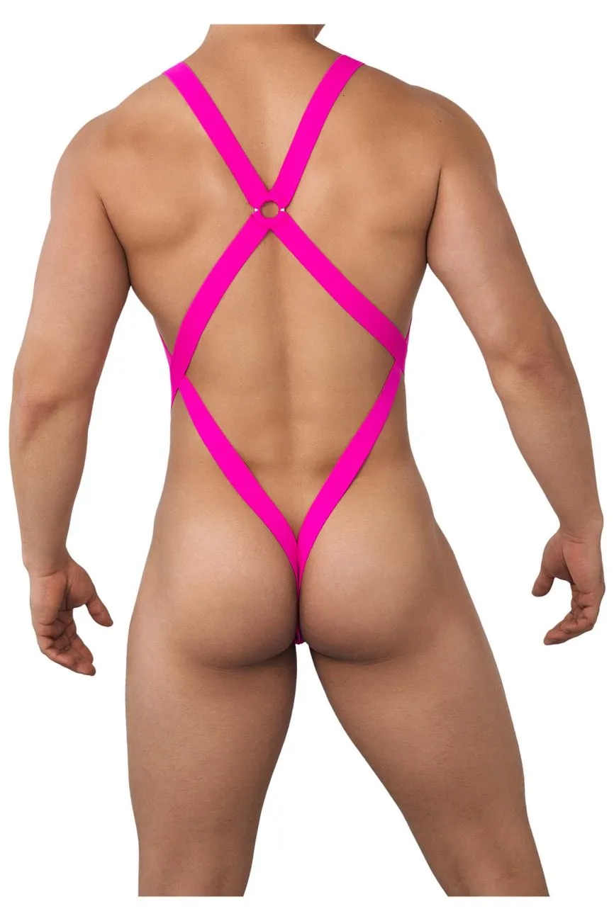 Bekleidung_Candyman_Herrenunterwäsche CandyMan 99643X Mesh-Body Farbe Knallrosa