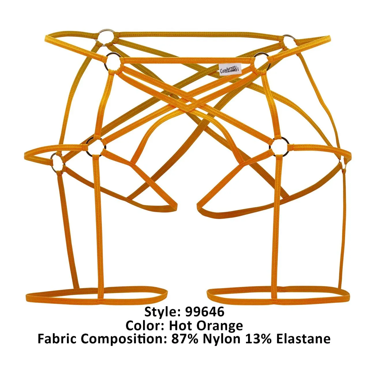 Bekleidung_Candyman_Herrenunterwäsche CandyMan 99646 Cage Jockstrap Farbe Knallorange