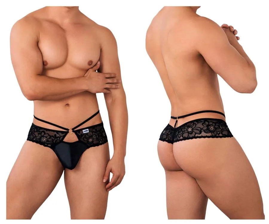 Bekleidung_Candyman_Herrenunterwäsche CandyMan 99647 Spitzen-Tangas Farbe Schwarz