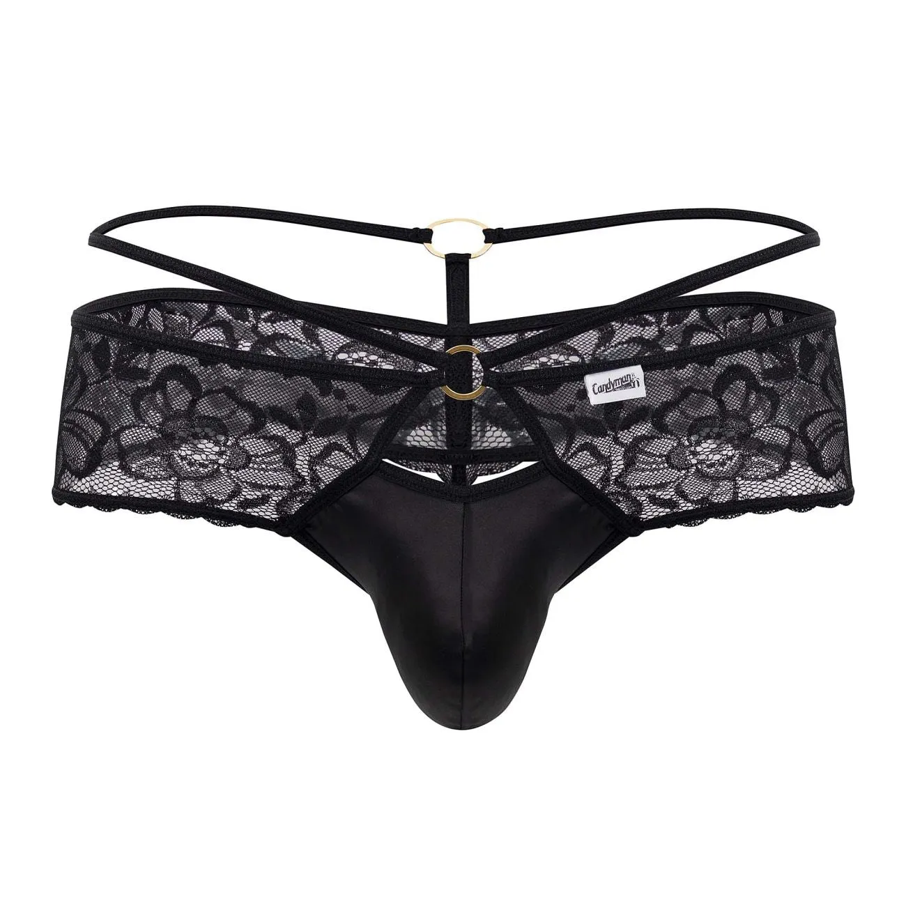 Bekleidung_Candyman_Herrenunterwäsche CandyMan 99647 Spitzen-Tangas Farbe Schwarz