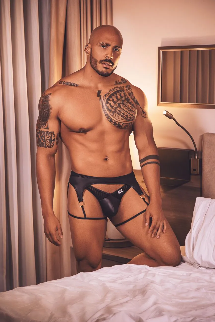 Bekleidung_Candyman_Herrenunterwäsche CandyMan 99655 Strumpfhalter-Tangas Farbe Schwarz
