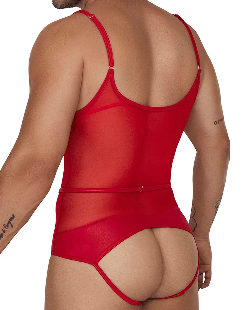 Bekleidung_Candyman_Herrenunterwäsche Candyman 99670 Gurt-Bodysuit Rot