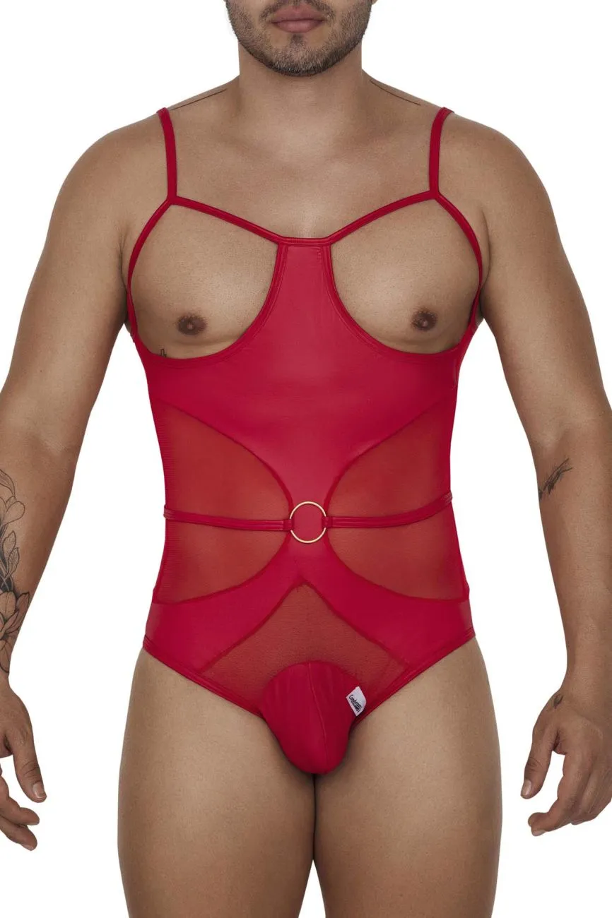 Bekleidung_Candyman_Herrenunterwäsche CandyMan 99670X Gurt-Bodysuit Farbe Rot