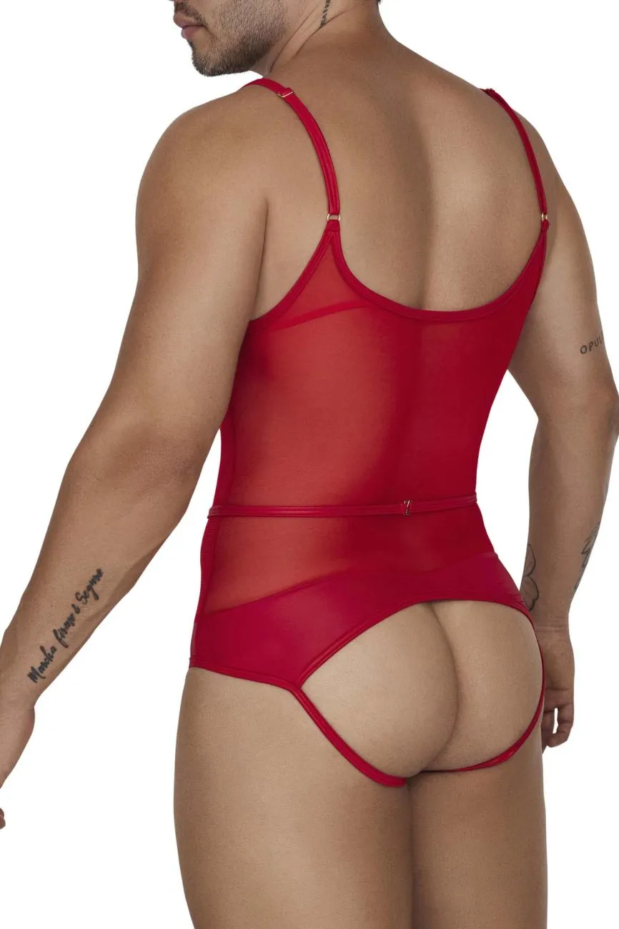 Bekleidung_Candyman_Herrenunterwäsche CandyMan 99670X Gurt-Bodysuit Farbe Rot