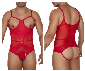 Bekleidung_Candyman_Herrenunterwäsche CandyMan 99670X Gurt-Bodysuit Farbe Rot
