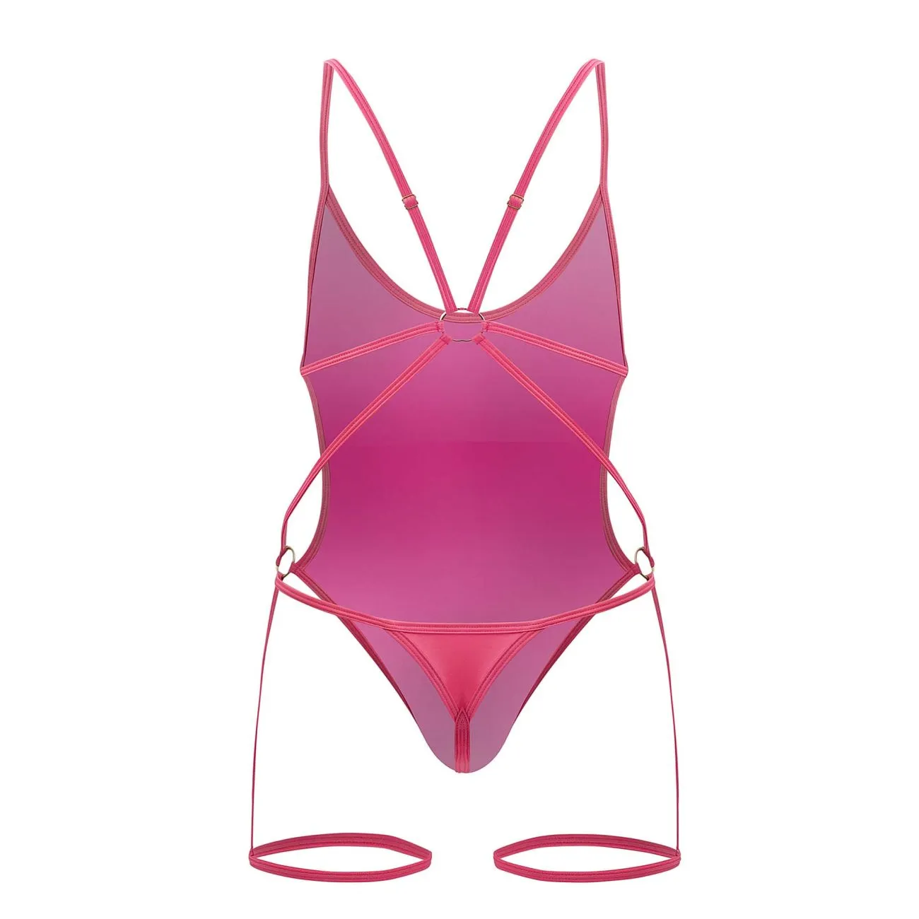 Bekleidung_Candyman_Herrenunterwäsche CandyMan 99697 Strumpfhalter-Bodysuit Farbe Rosa