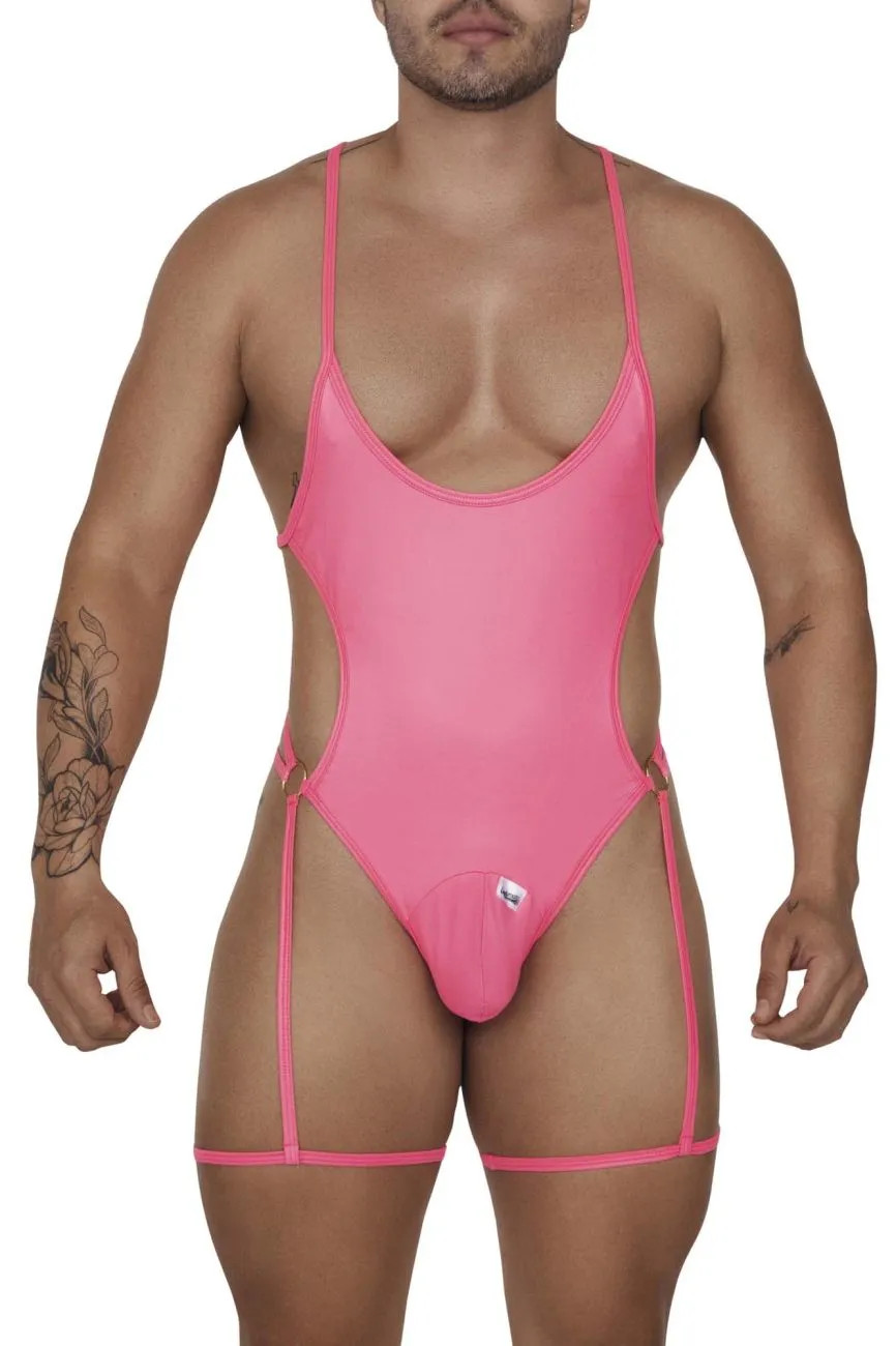 Bekleidung_Candyman_Herrenunterwäsche CandyMan 99697 Strumpfhalter-Bodysuit Farbe Rosa